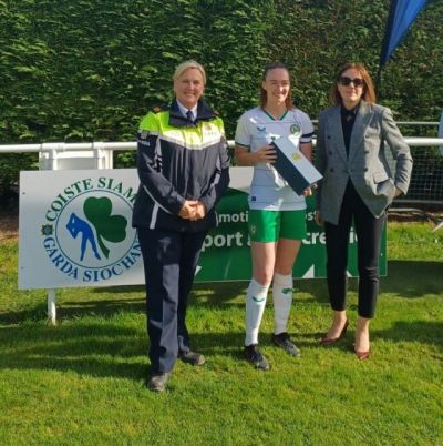 AGS player receiving her 