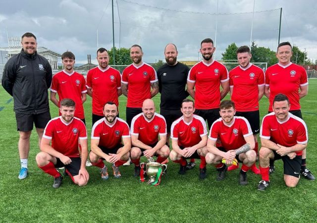 Winners of the 2022 McAleavey Cup final Armagh & Down team pictured with the cup