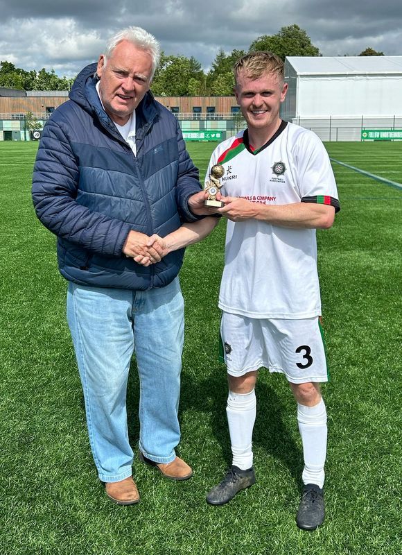 Davy Cassells receiving his 